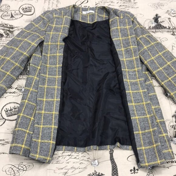 Kasper Open-Front Plaid Jacket - Picture 5 of 7